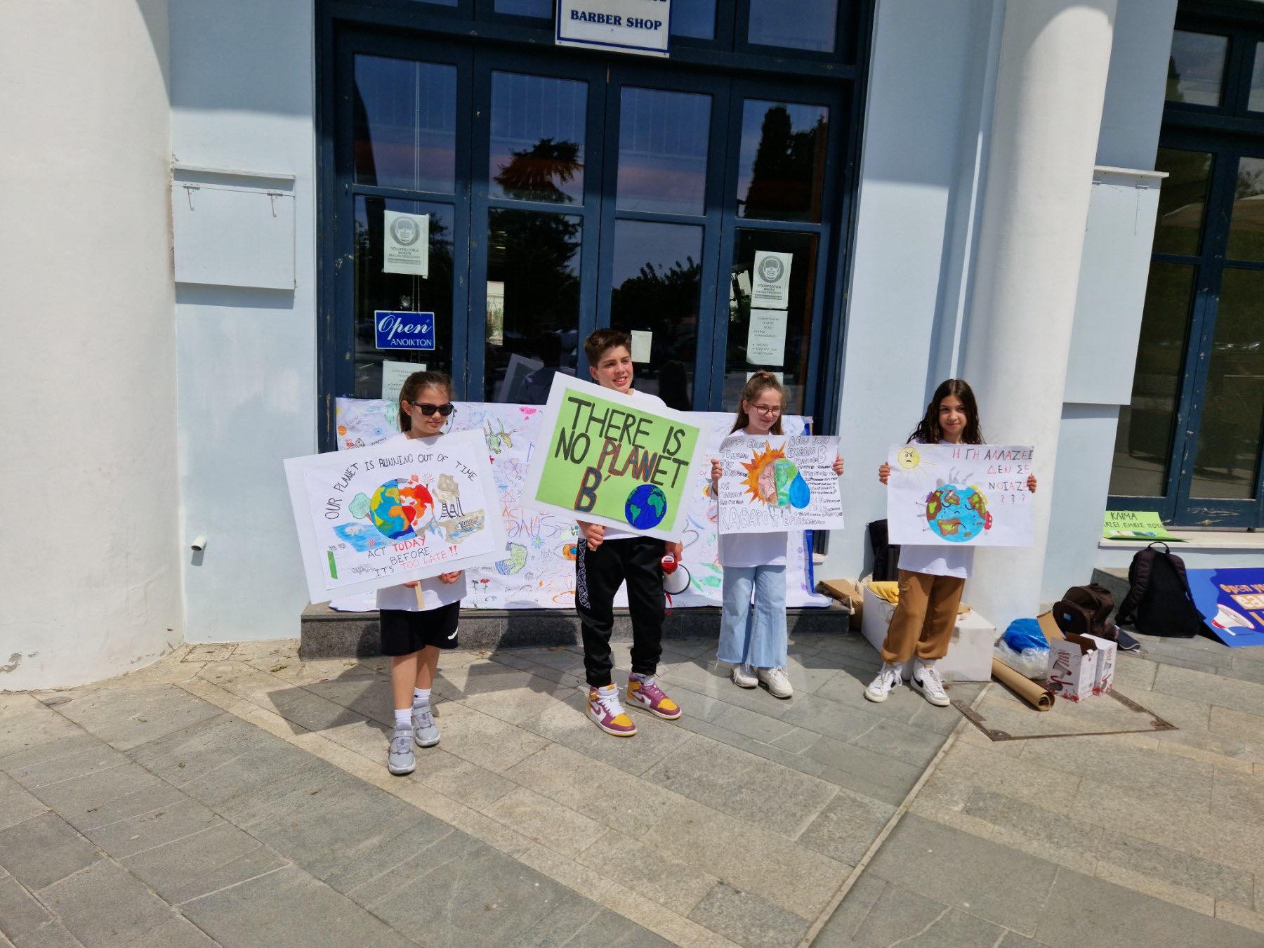Students protested for the Climate change