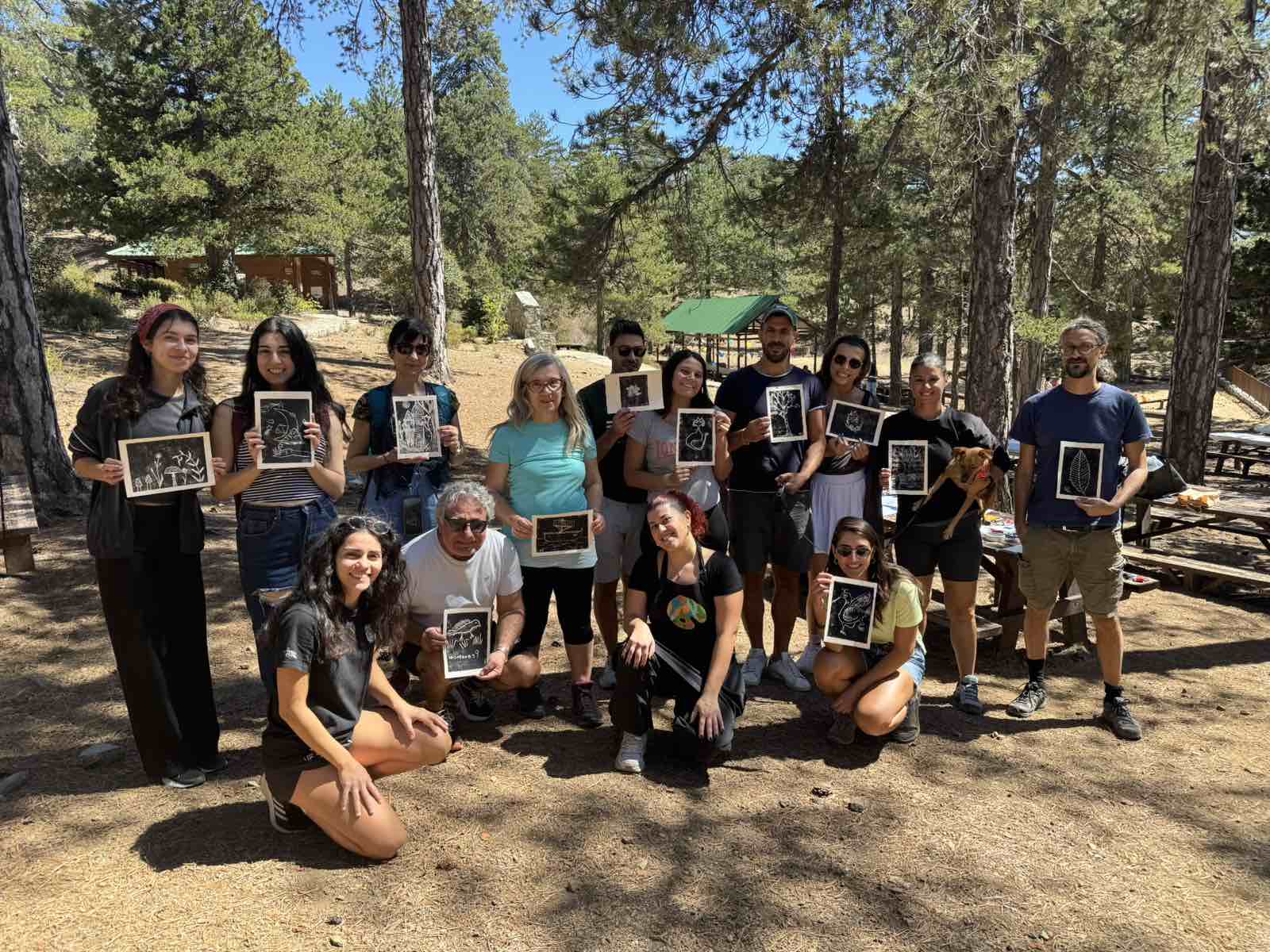 Hiking and engraving in Troodos with our supporters